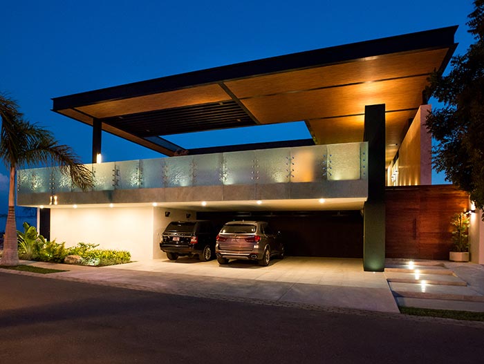 amazing house impressive pool above garage