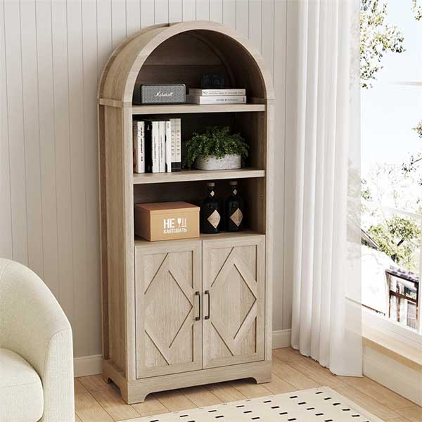 5-Tier Arched Bookcase