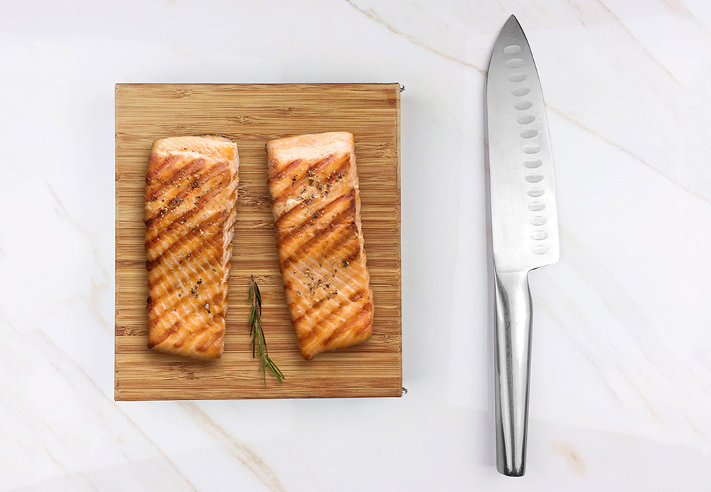 Bambleu folding cutting board saves storage space in small kitchens