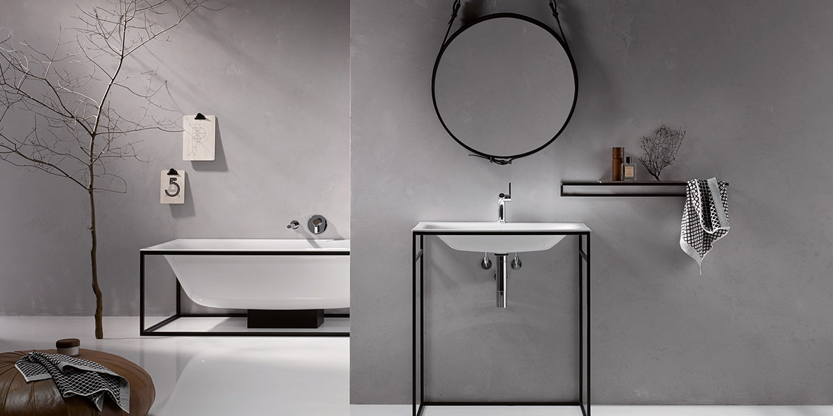 BetteLux Shape Collection By Bette White Bath And Black Frame