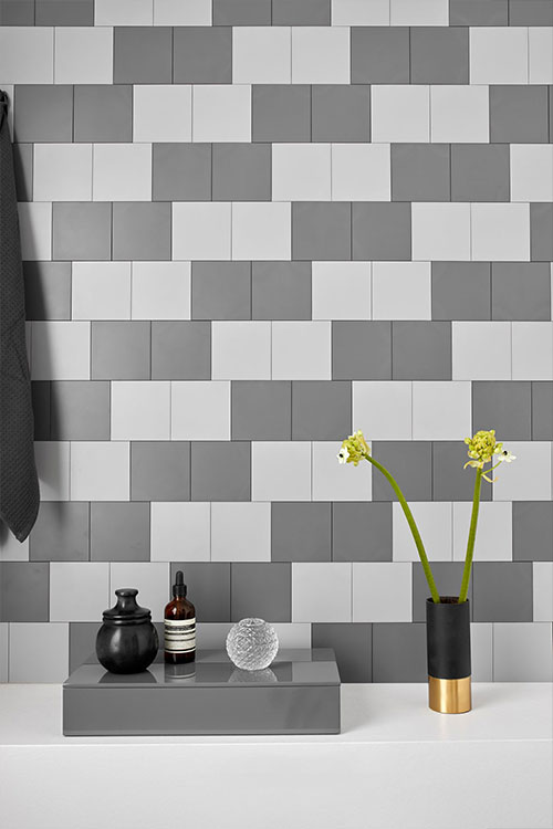 Innovative tile system that allows you to change the look of your walls