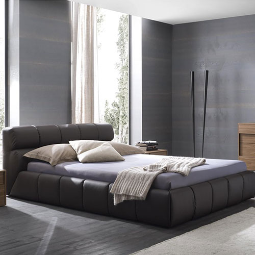 Cloud Platform Bed in Brown