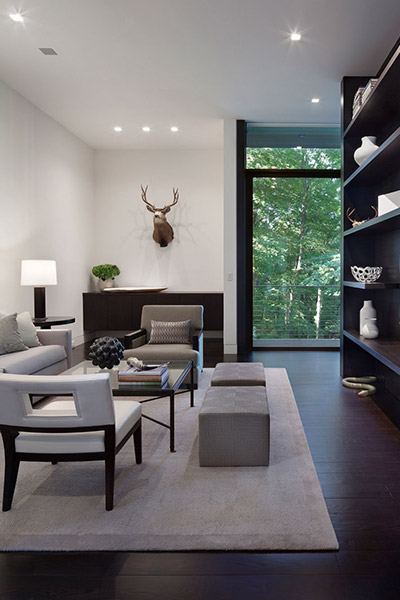 Contemporary Living Room In New Canaan Connecticut