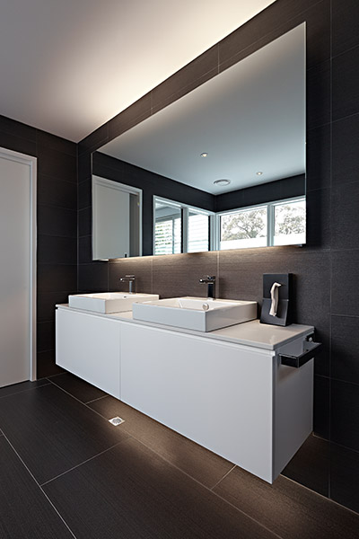 Contemporary Two Sinks Bathroom