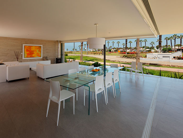 Dining Room And Living Room With Spectacular View