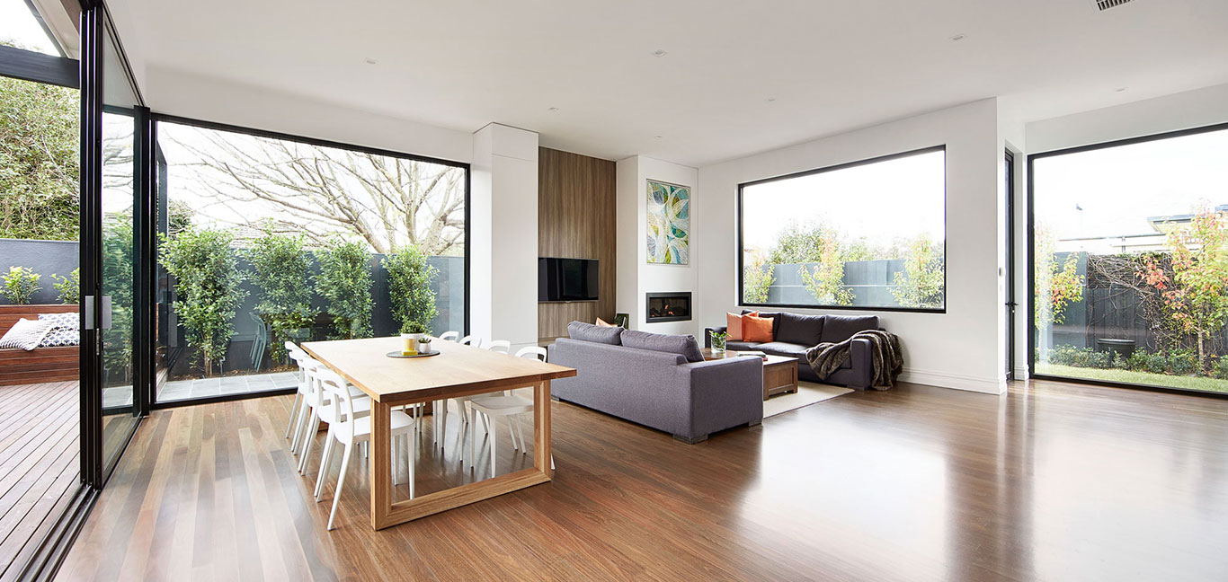 East Malvern Residence Open Living Room