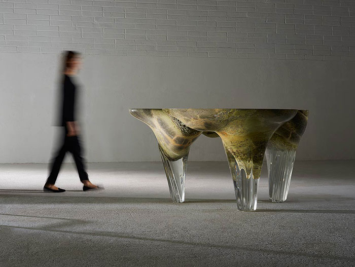 Exilumen I unique futuristic table design by Joseph Walsh Studio