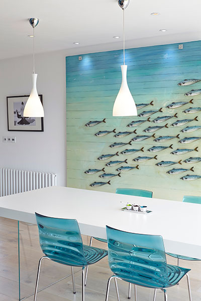 LA Hally Architect Ocean Blue Dining Room