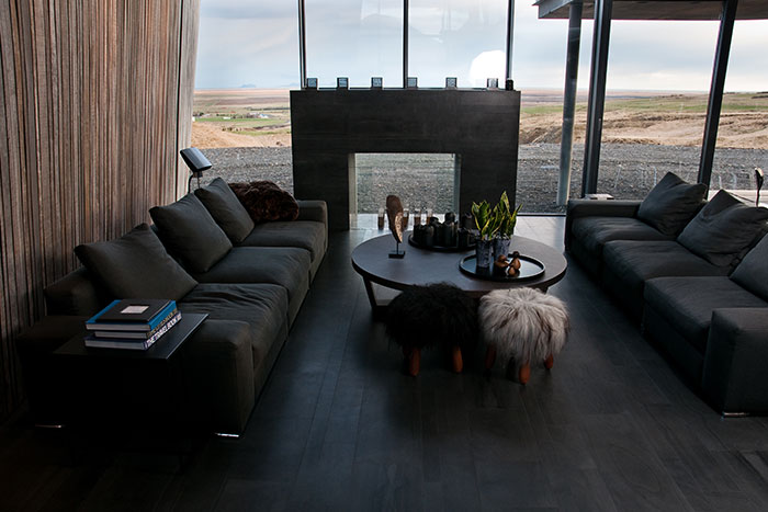 Living Room In A Modern Vacation House In Iceland