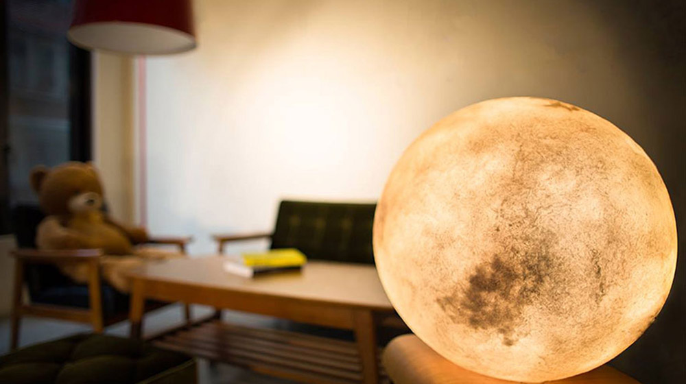 Luna lamp moon lantern living room