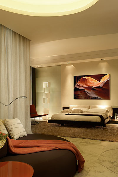 Luxurious Master Bedroom In Modern Apartment By Pepe Caldern Design