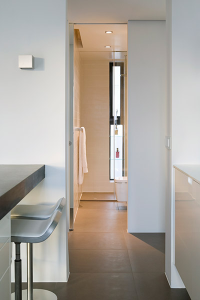 Modern Bathroom In A Small Studio Apartment Located In Reykjavik Iceland