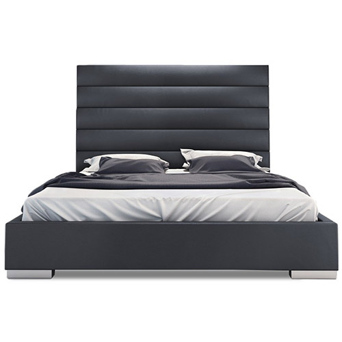 Modern Bed Hazeltine Tufted Platform Bed Black