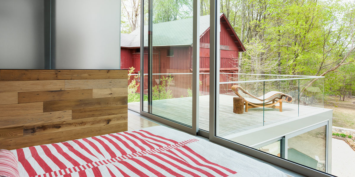 Modern Bedroom With Large Windows