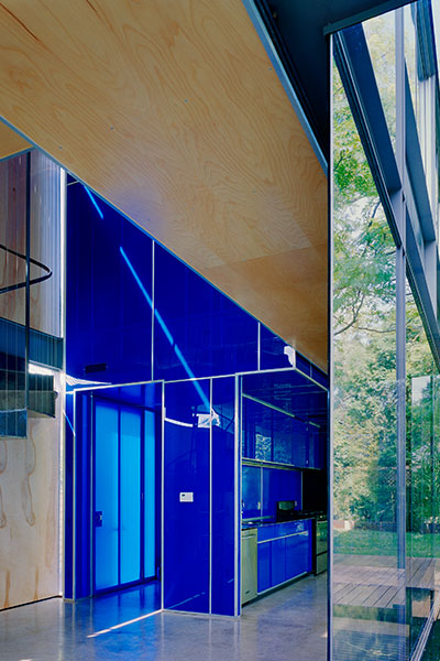 Modern Blue Kitchen Design In Austin Texas