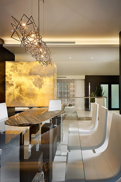 Modern Dining Table In Stunning Florida Home