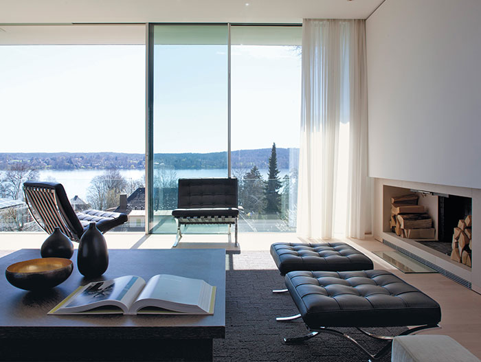 Modern Living Room Design With Spectacular View In Germany