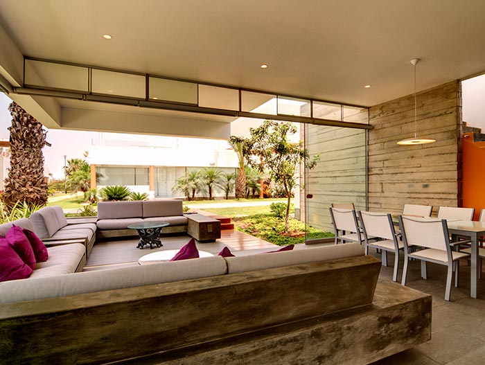 Modern Sofa And Dining Area In Lima, Peru