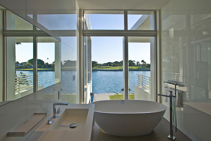 Modern White Bathroom Design In Florida