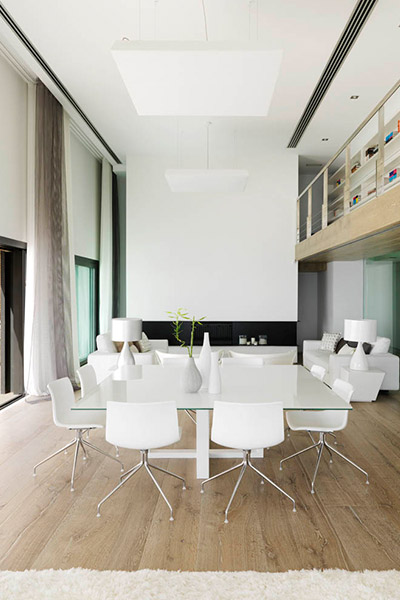 Modern White Dining Room