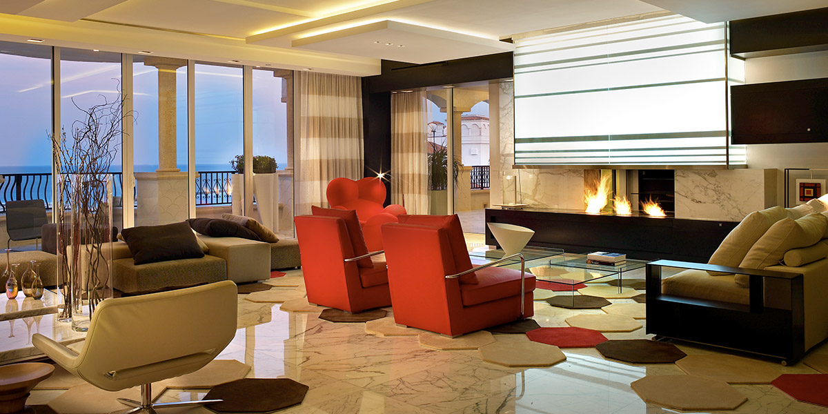 Palazzo Del Mare Modern Red Living Room Design By Pepe Calderin Design