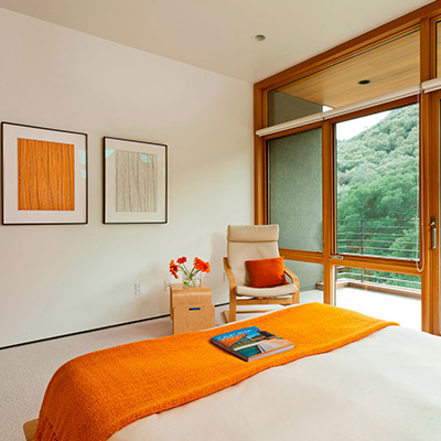 Sinbad Creek Residence Modern Orange Bedroom In California