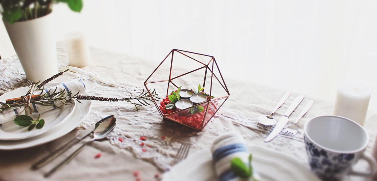 Small geometric glass terrarium home decor