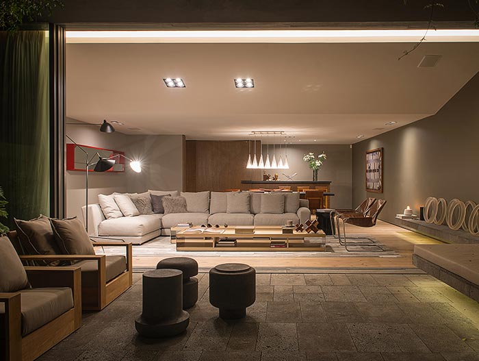 Social Area Of A Stunning Modern House In Mexico City