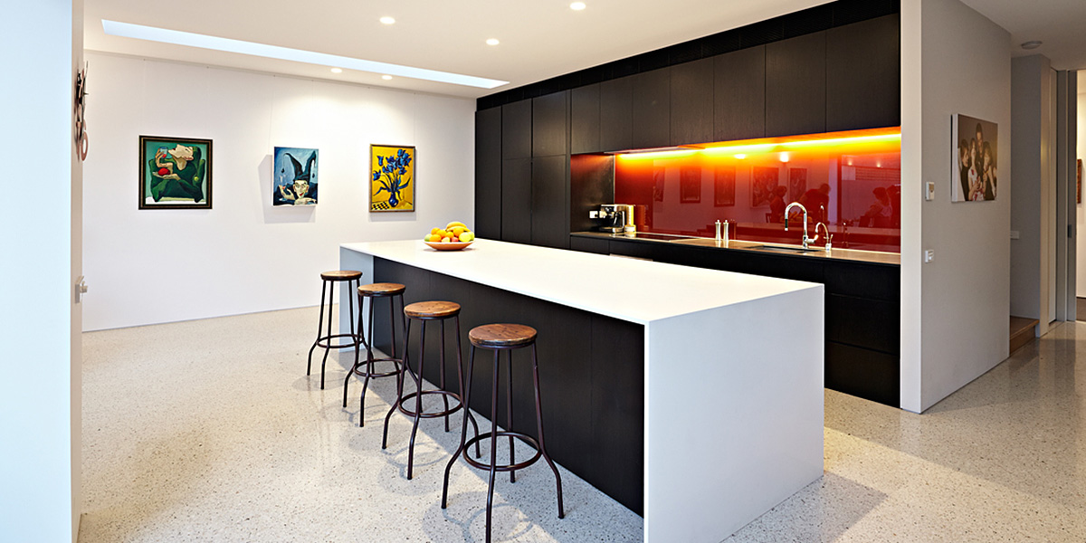 Stunning White And Black Kitchen Design