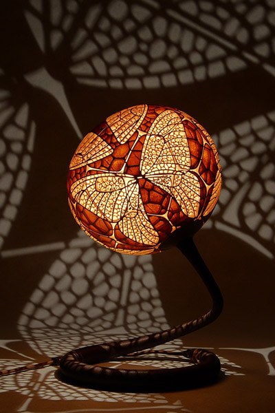 Unique Gourd Lamp By Calabarte Creates Mesmerizing Atmosphere