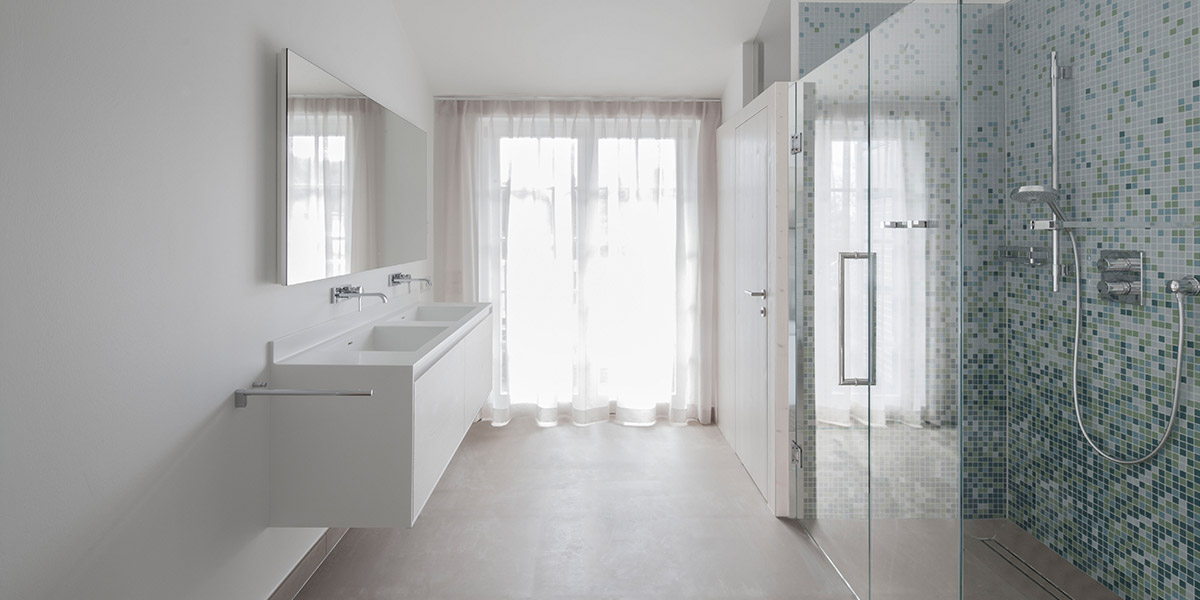 White Bathroom Design In Austria