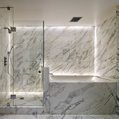 White Bathroom In A Stunning Manhattan Duplex