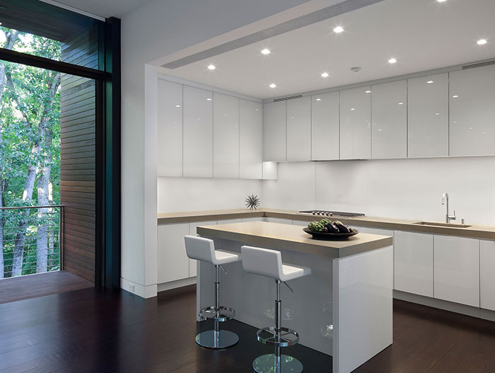 White Modern Kitchen In New Canaan Connecticut