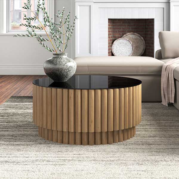 Acadia Glass Top Coffee Table
