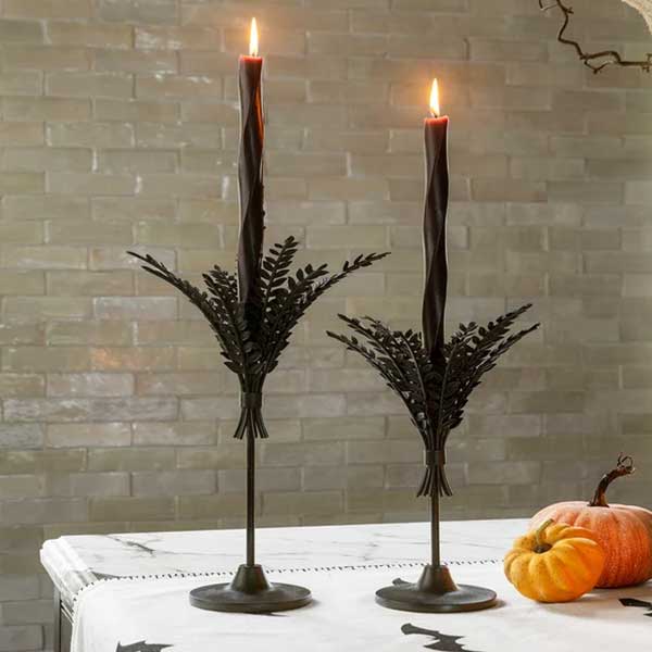 Addams Black Taper Holder