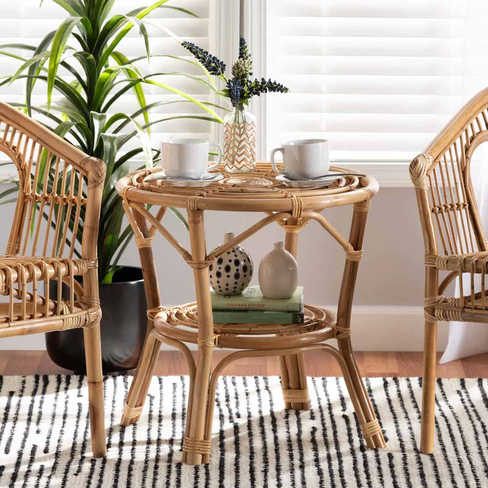 Affordable rattan coffee table