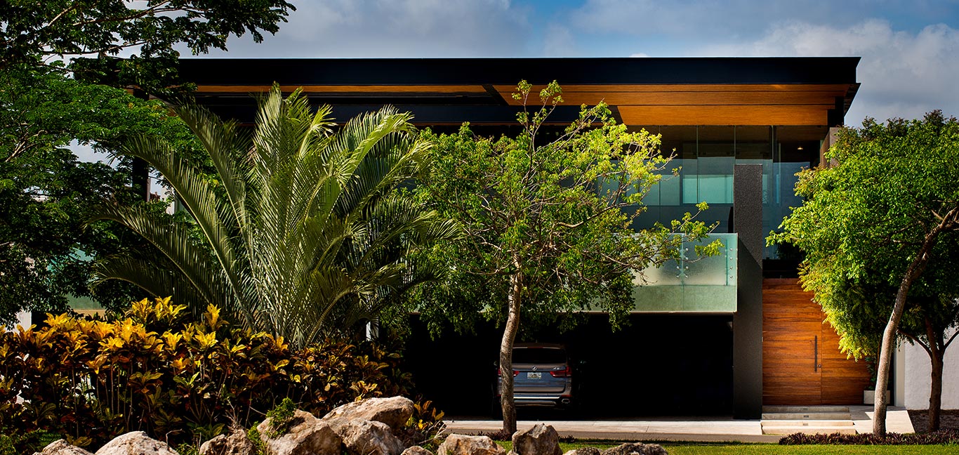 Spectacular contemporary exterior and garage of amazing house in Yucatan, Mexico by Seijo Peon Arquitectos y Asociados