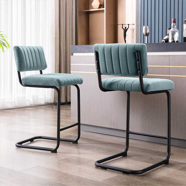 Ambrine Velvet Counter & Bar Stools
