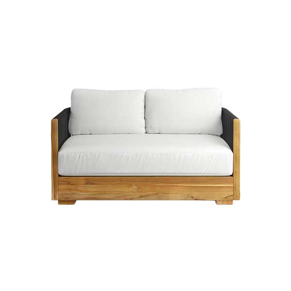 Aniston 59" Teak Outdoor Loveseat with Sunbrella Cushions