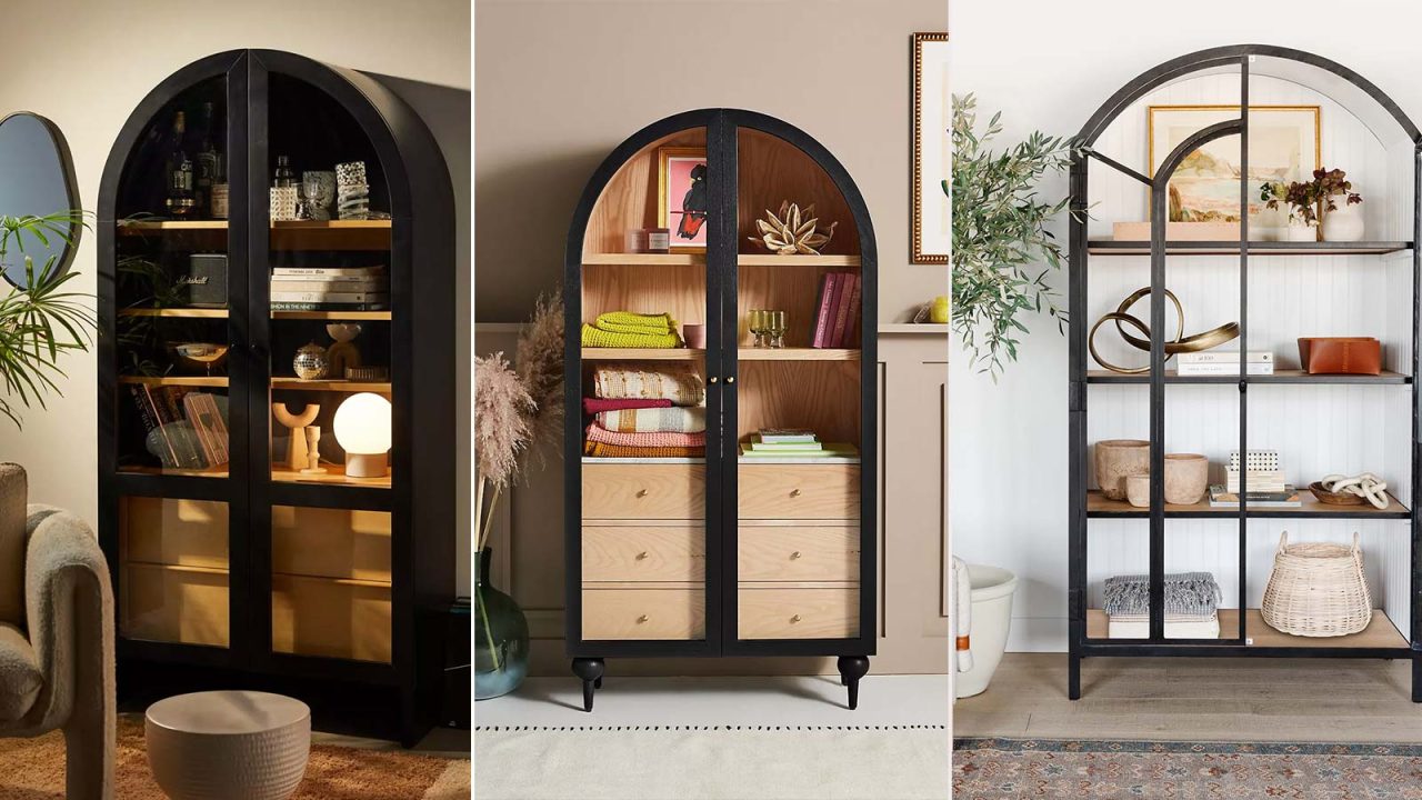 Tall on sale arched cabinet