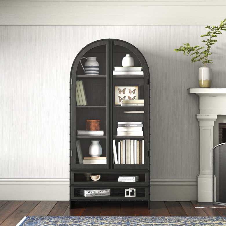 Arched dining cabinet - solid mango wood