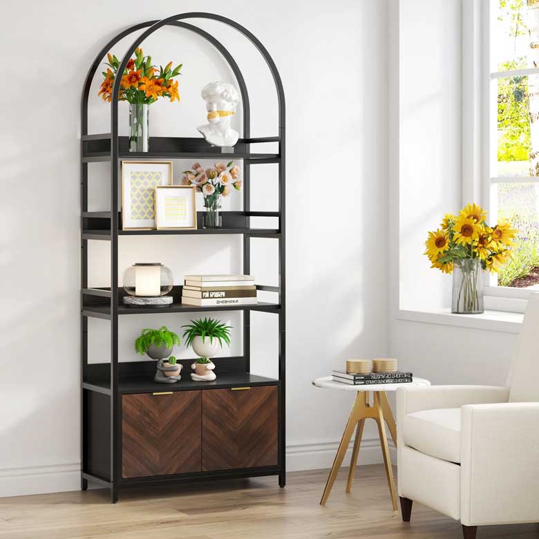 Arched storage bookcase for sale