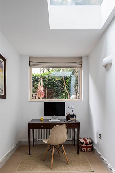 Barons Court basement extension and redesign by Rees Architects - home office design idea