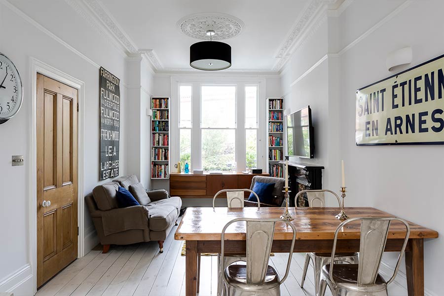 Barons Court basement extension and redesign by Rees Architects - living room design