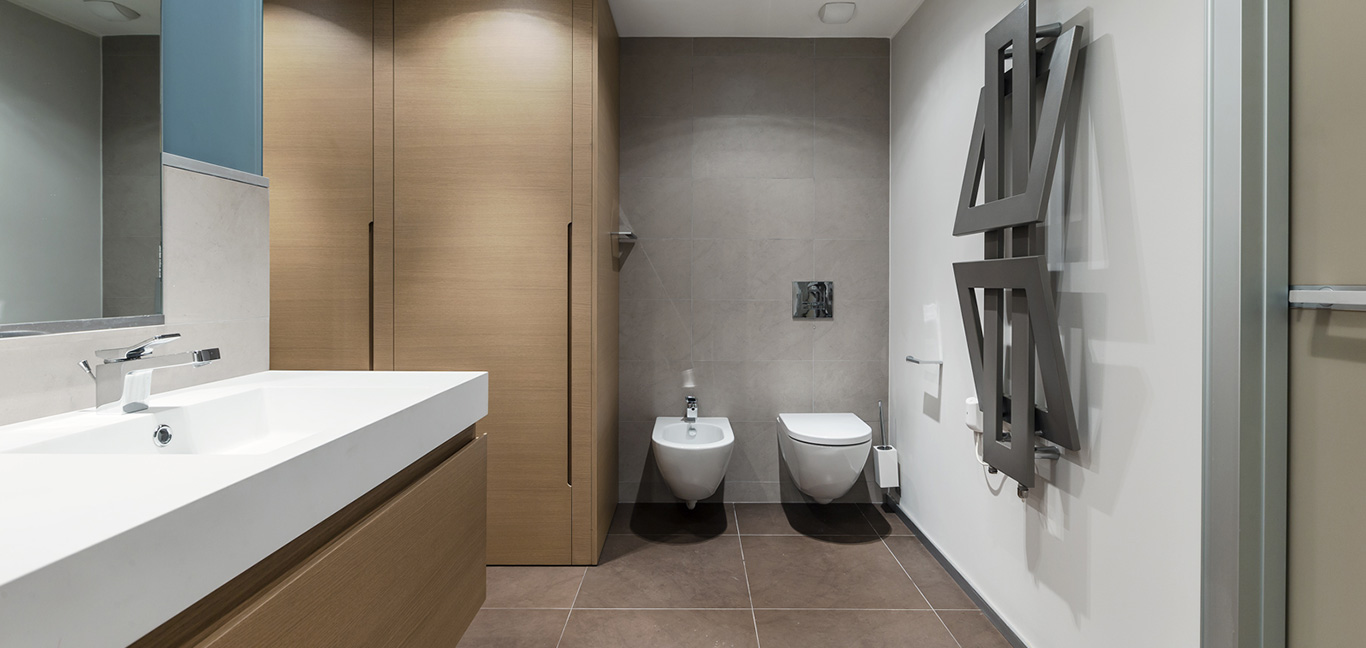 Contemporary bathroom design idea in a luxurious Monaco apartment - design by NG-Studio