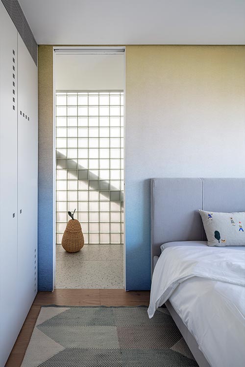 Small cozy bedroom in a duplex apartment located in Israel