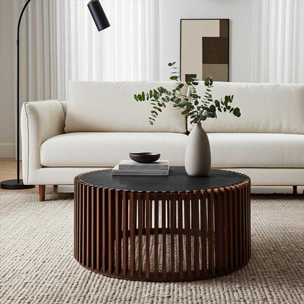 Bernard Slatted Solid Wood Coffee Table