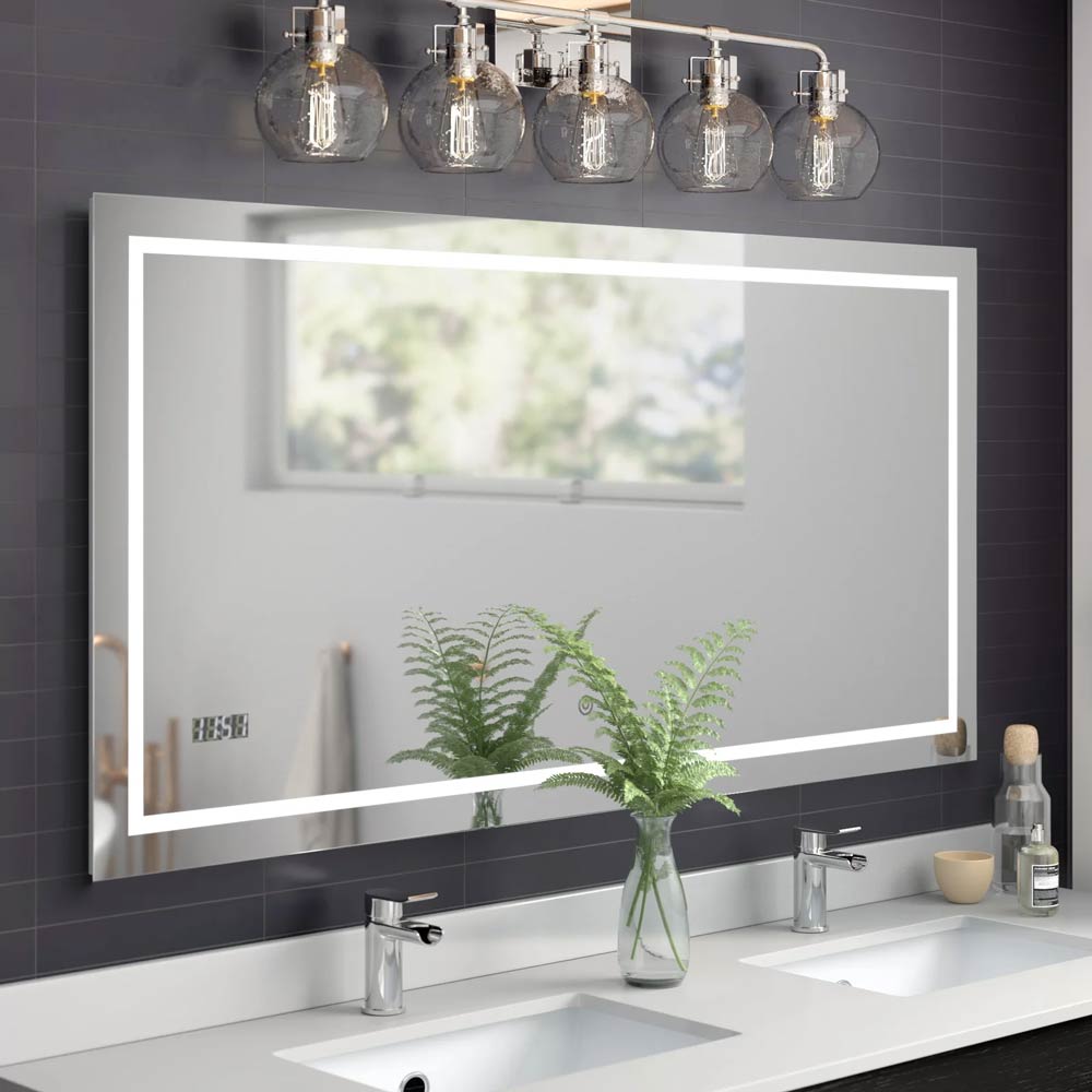 Beveled Lighted Vanity Mirror