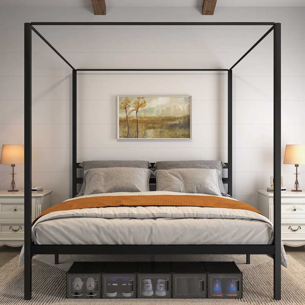 Black canopy bed for sale