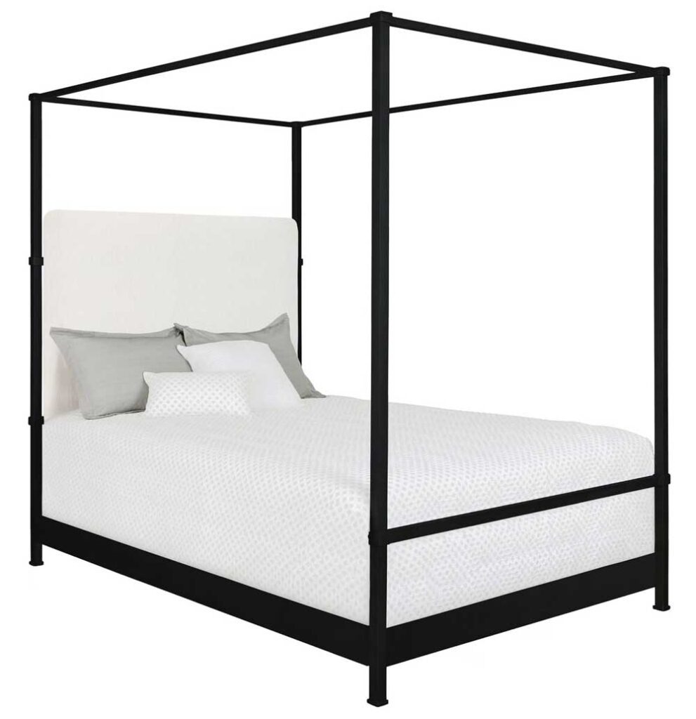 Black/Ivory Canopy Bed